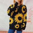 Load image into Gallery viewer, Sweater, Women Sunflower Jacquard