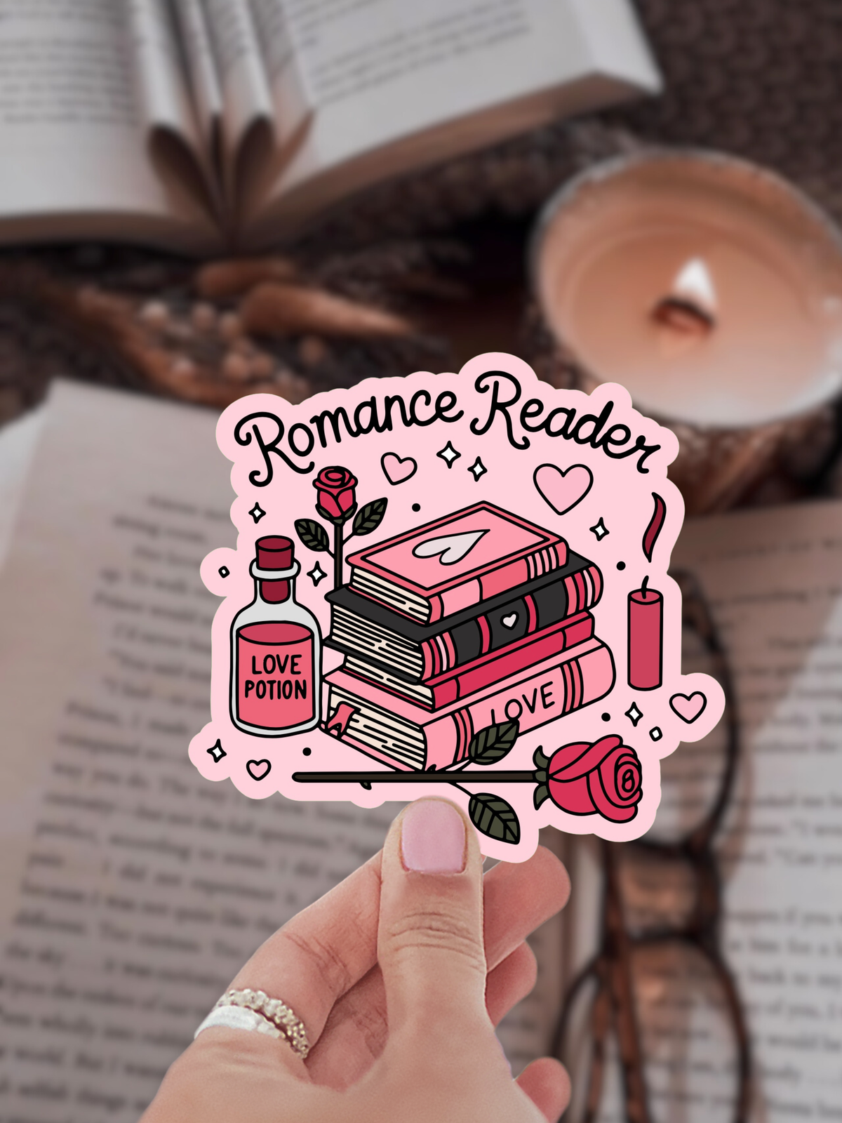 Sticker, Romance Reader Stack