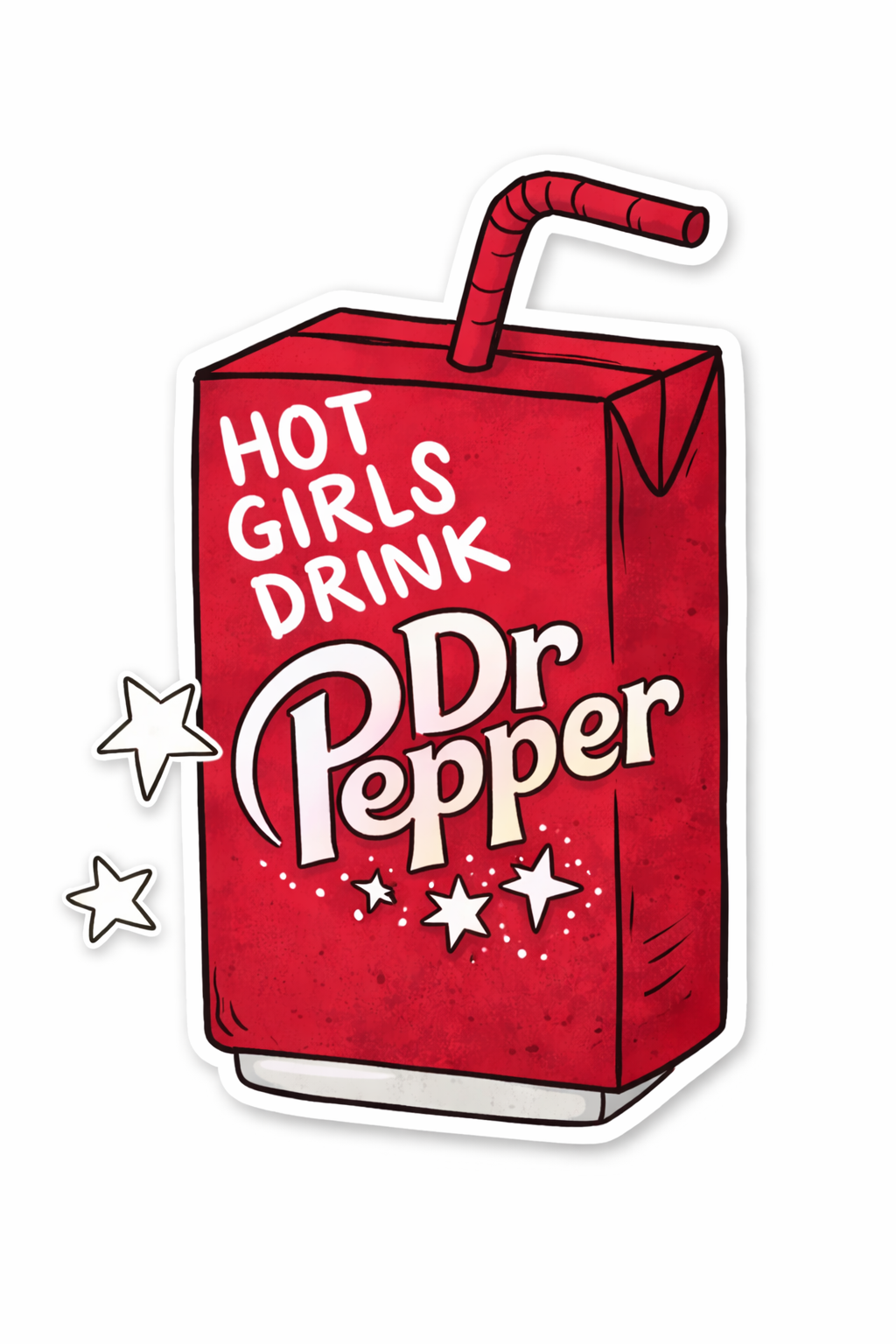 Sticker, Hot Girls Drink Dr Pepper