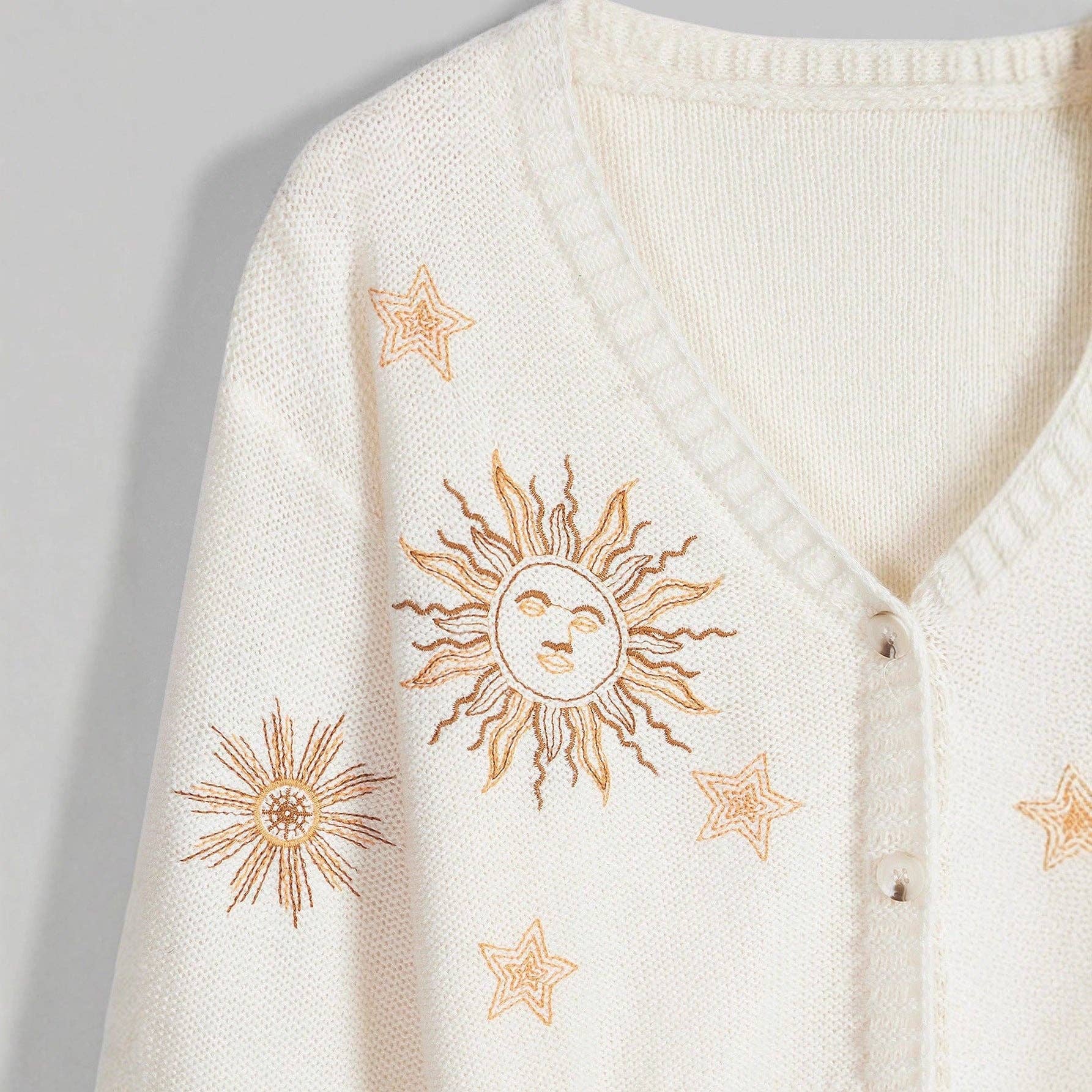 Cardigan, Sunflower V Neck