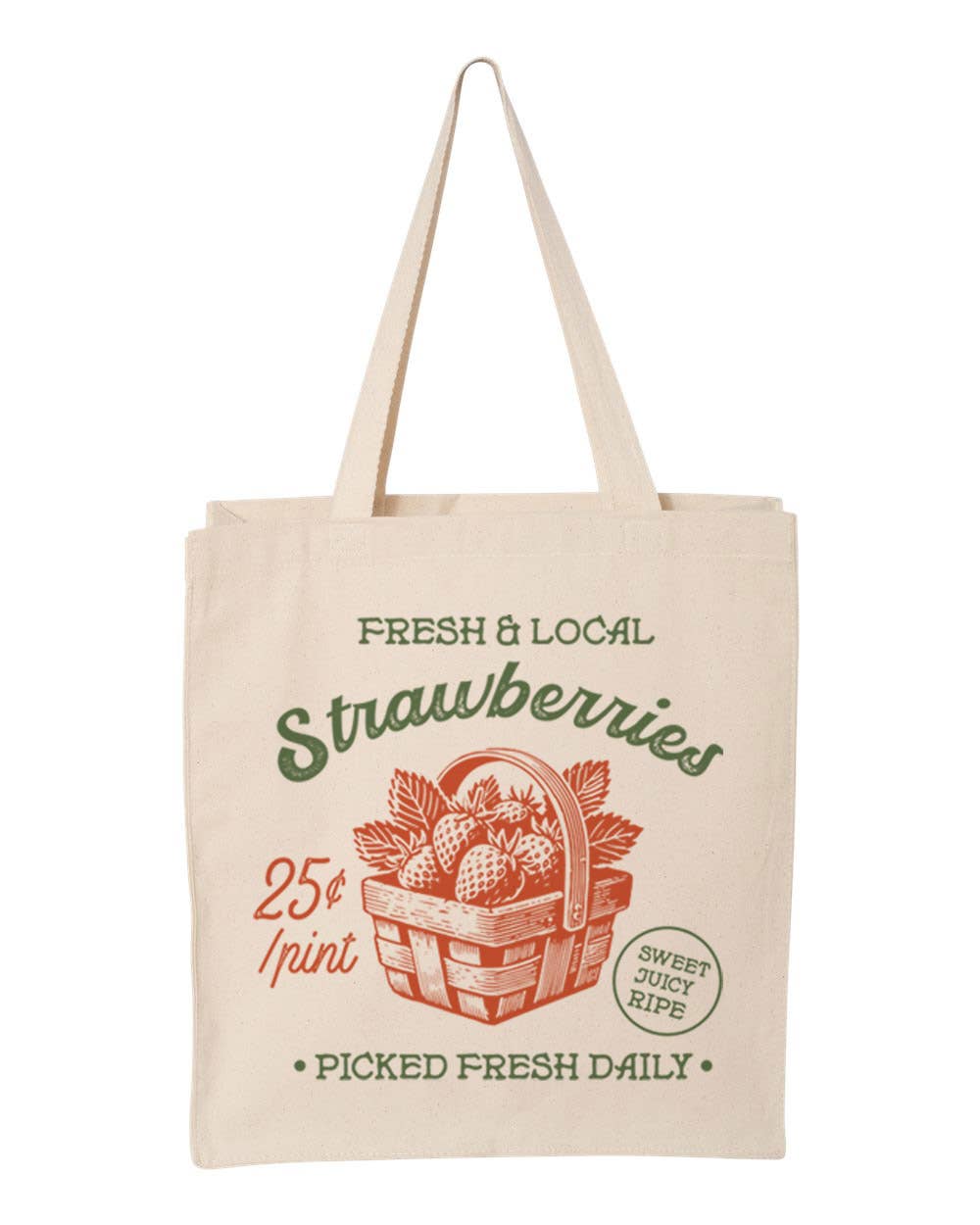 Tote Bag, Fresh Strawberries Everyday