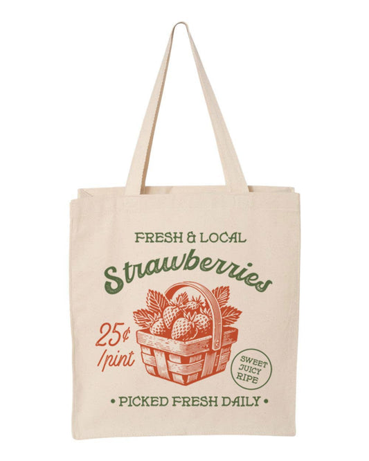 Tote Bag, Fresh Strawberries Everyday