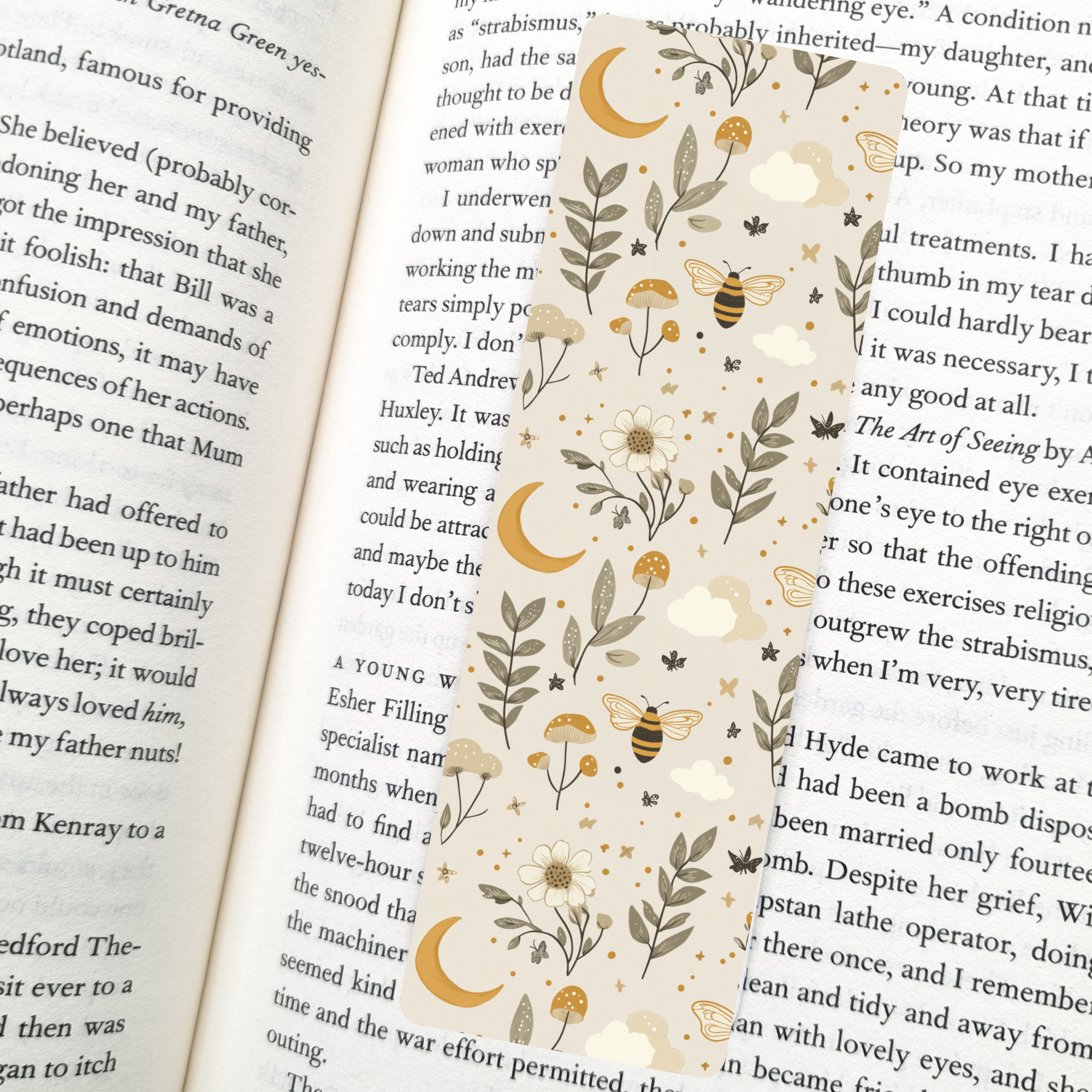Forest Bees Bookmark | Spring Reading