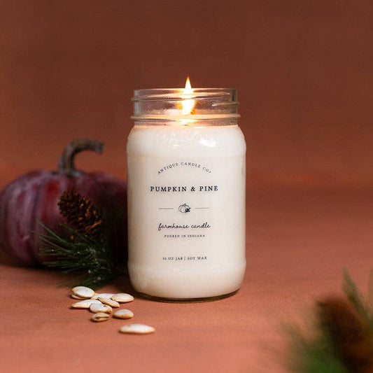 Candle, Pumpkin & Pine