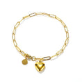 Load image into Gallery viewer, 18K STAINLESS STEEL TARNISH FREE HEART BRACELET | 40B5132
