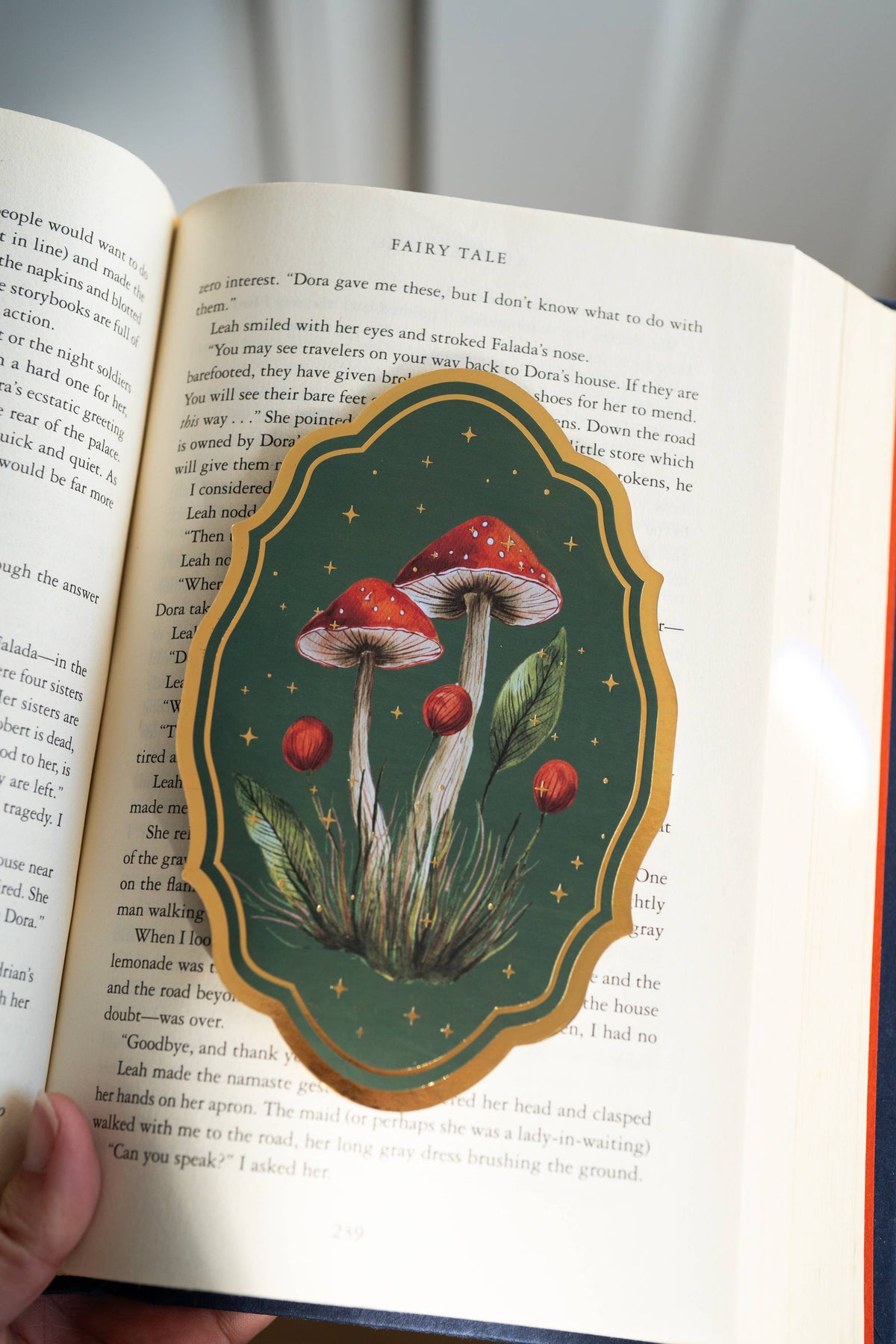 Vintage Mushroom Gold Foil Bookmark | Bookish Romantasy