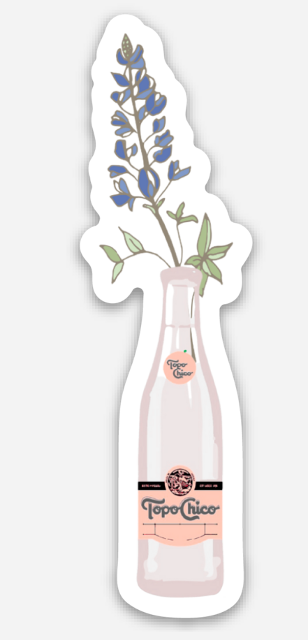 Sticker, Topo Chico Bluebonnet