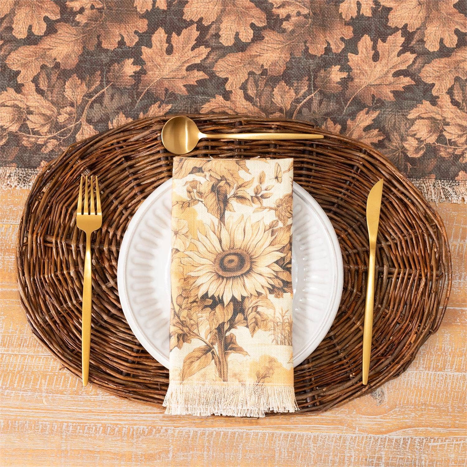 Napkins, Fall Leaf & Pumpkin (Set of 4)