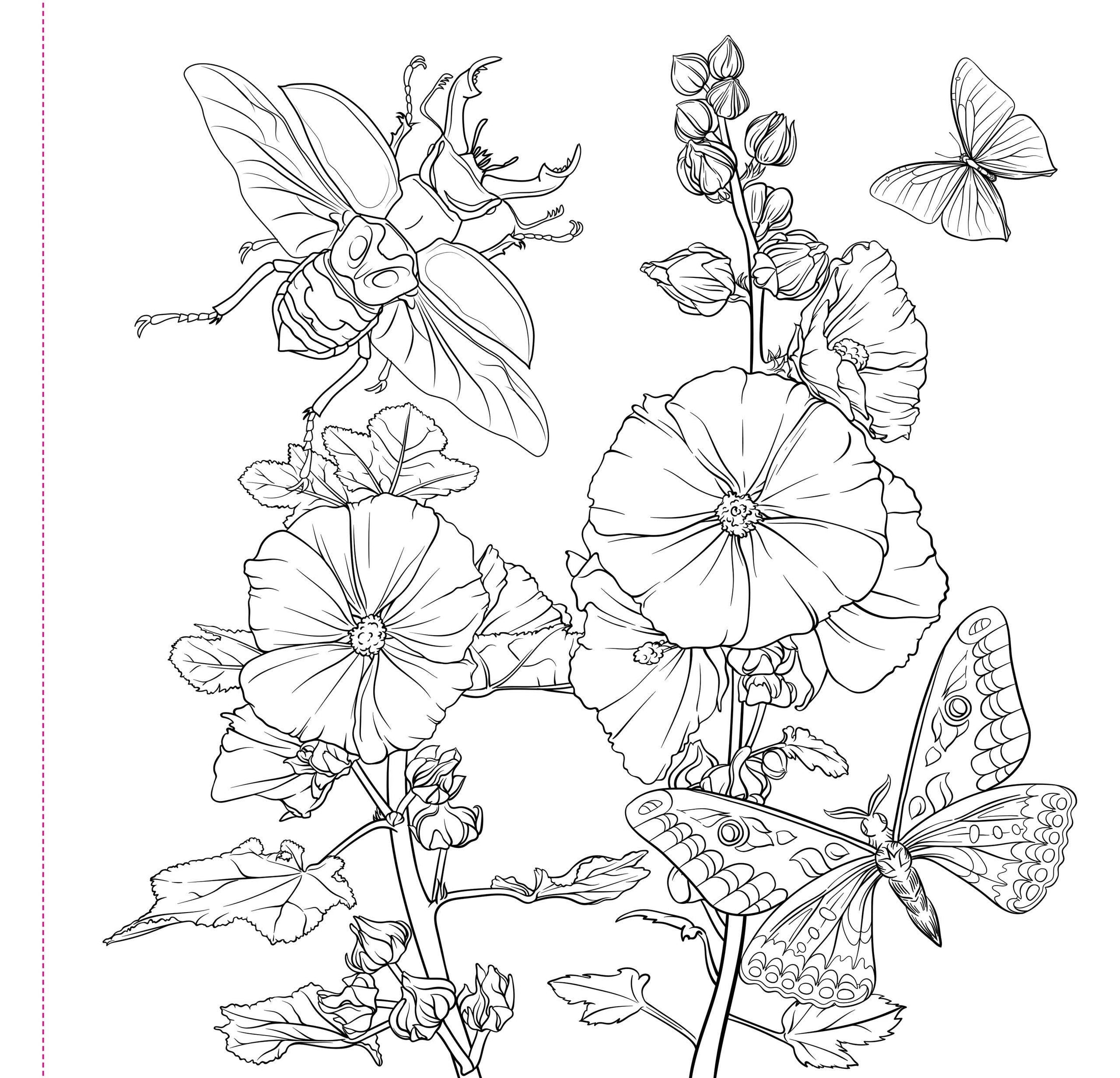 Adult Coloring Book, Goth Garden