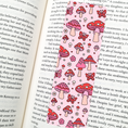Load image into Gallery viewer, Groovy Valentine Mushrooms Bookmark | Romance Reader
