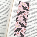 Load image into Gallery viewer, Halloween Floral Bats | Soft Matte Laminated Bookmark 
