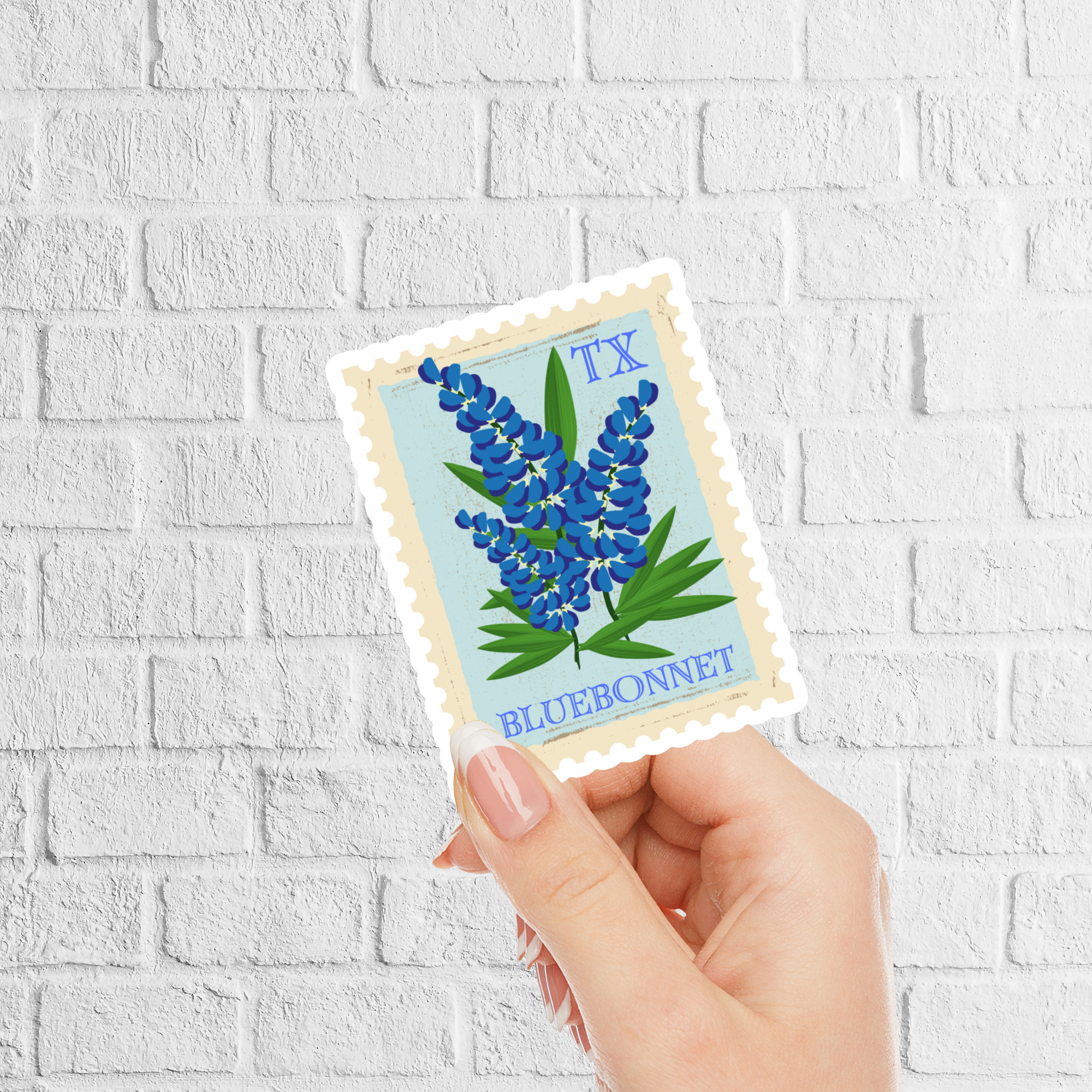 Sticker, Texas Bluebonnet Stamp