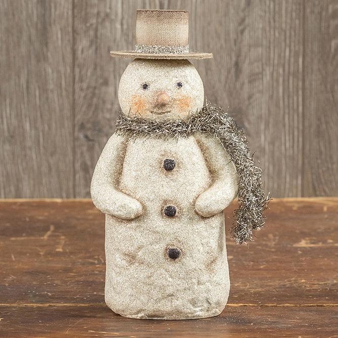 Flat Bottom Snowman with Scarf