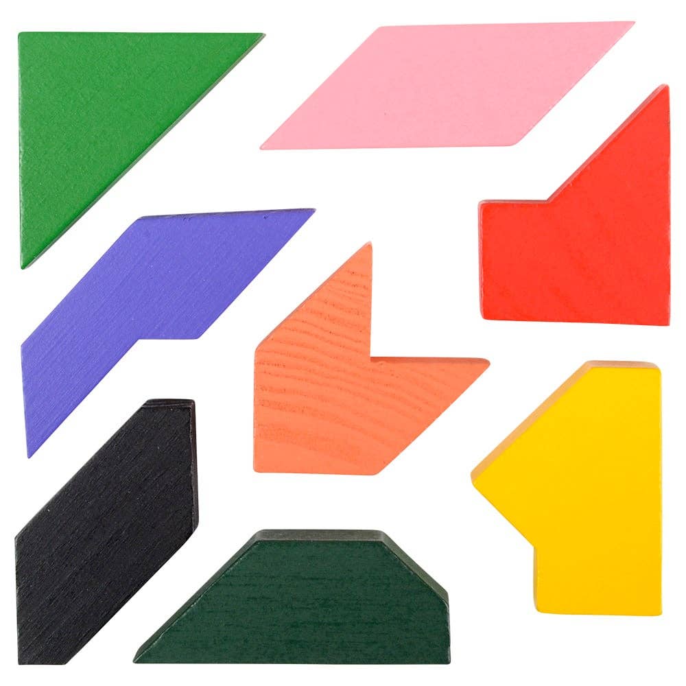 Puzzle, 4" Wooden Tangram