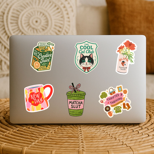 Sticker, Olipop Flower Can