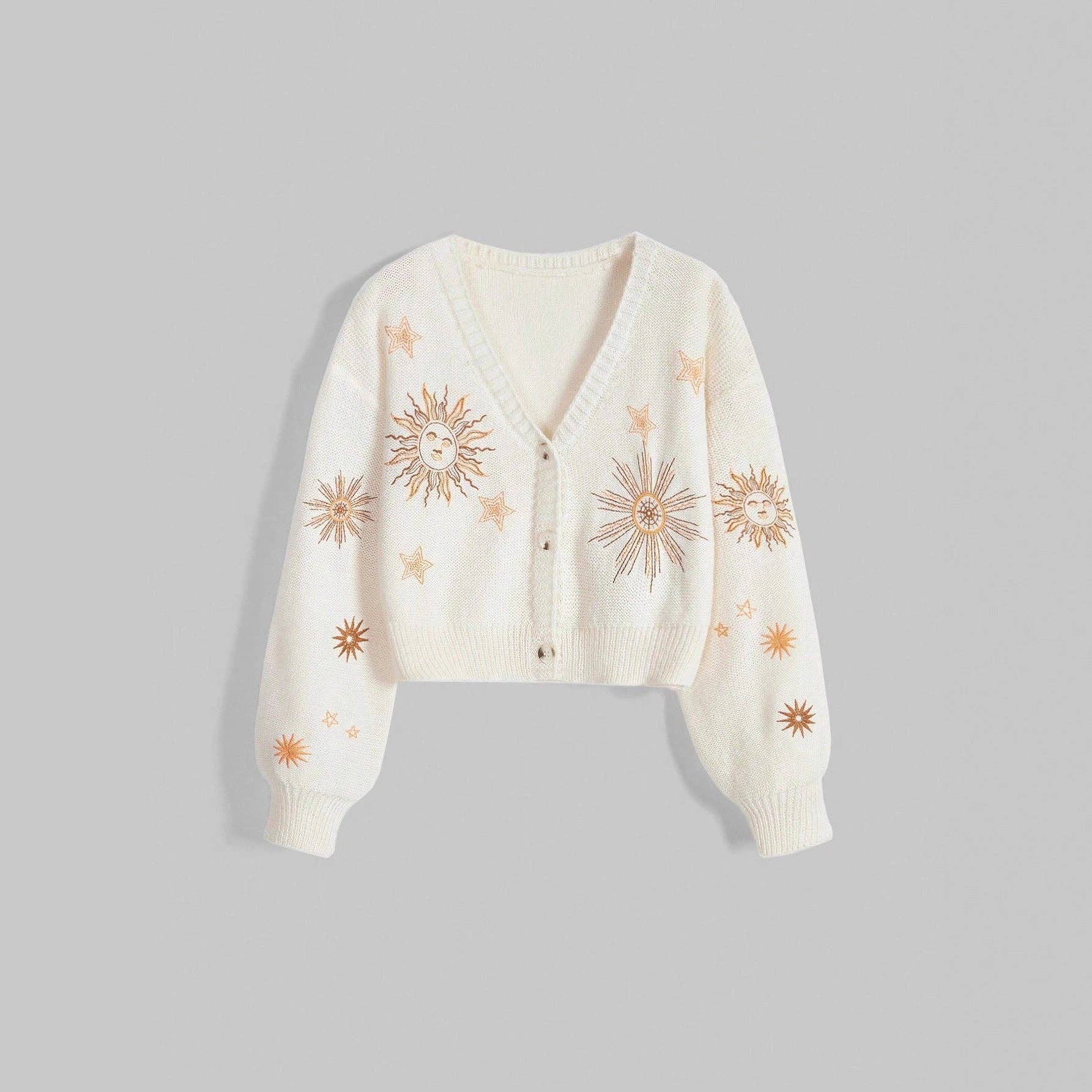 Cardigan, Sunflower V Neck