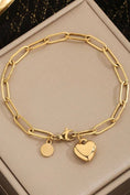 Load image into Gallery viewer, 18K STAINLESS STEEL TARNISH FREE HEART BRACELET | 40B5132
