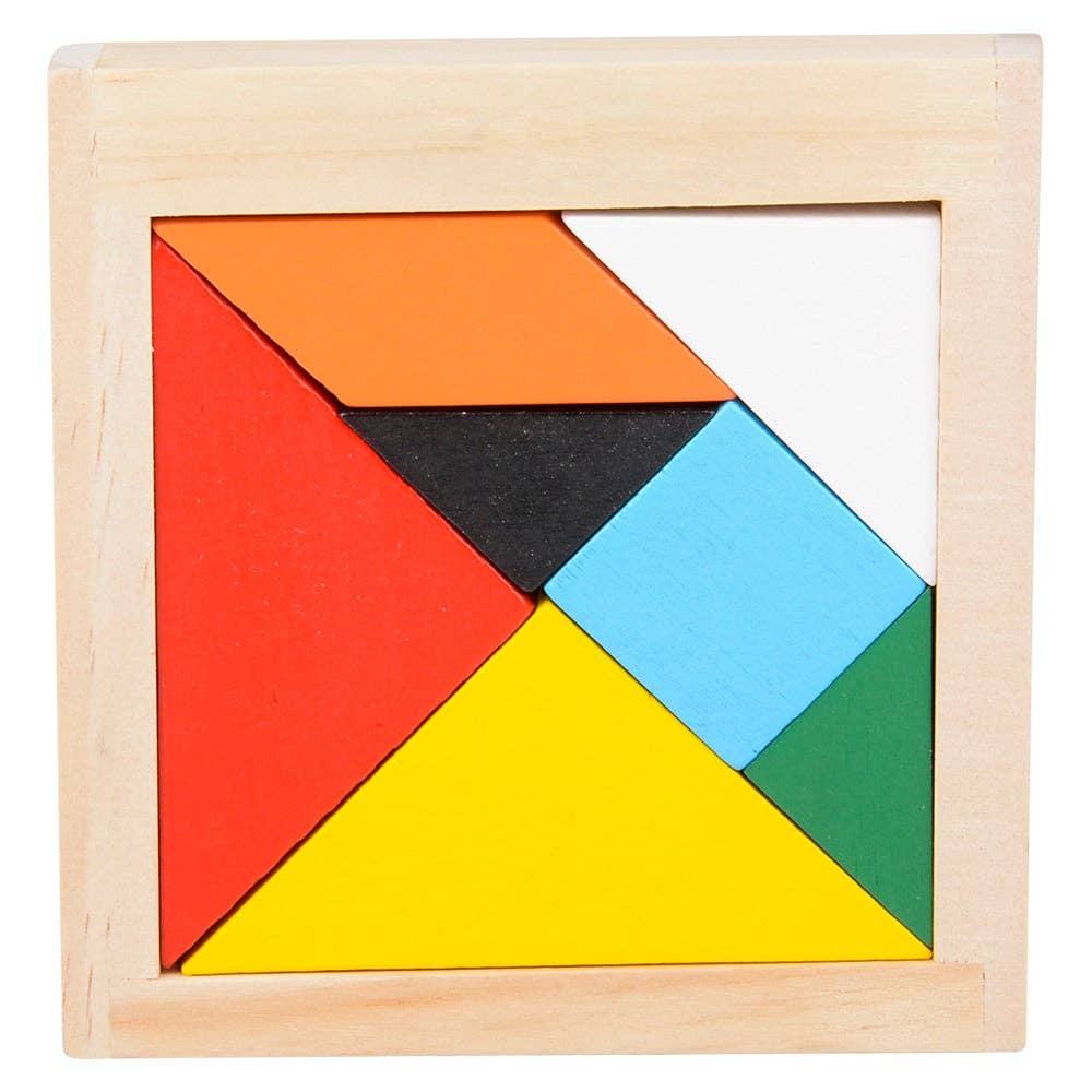 Puzzle, 4" Wooden Tangram