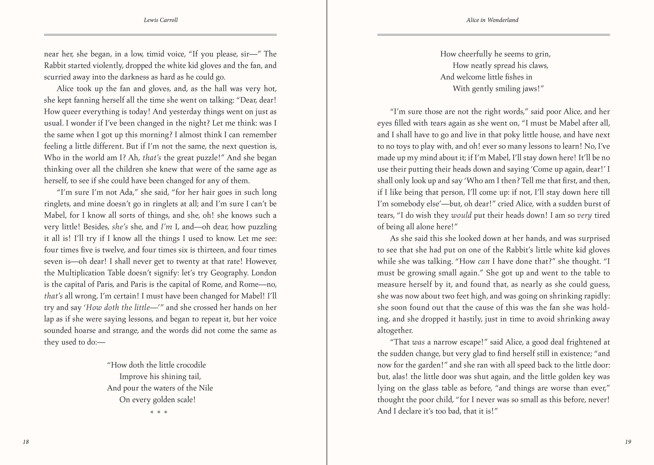 Keepsake Book, Alice's Adventures in Wonderland