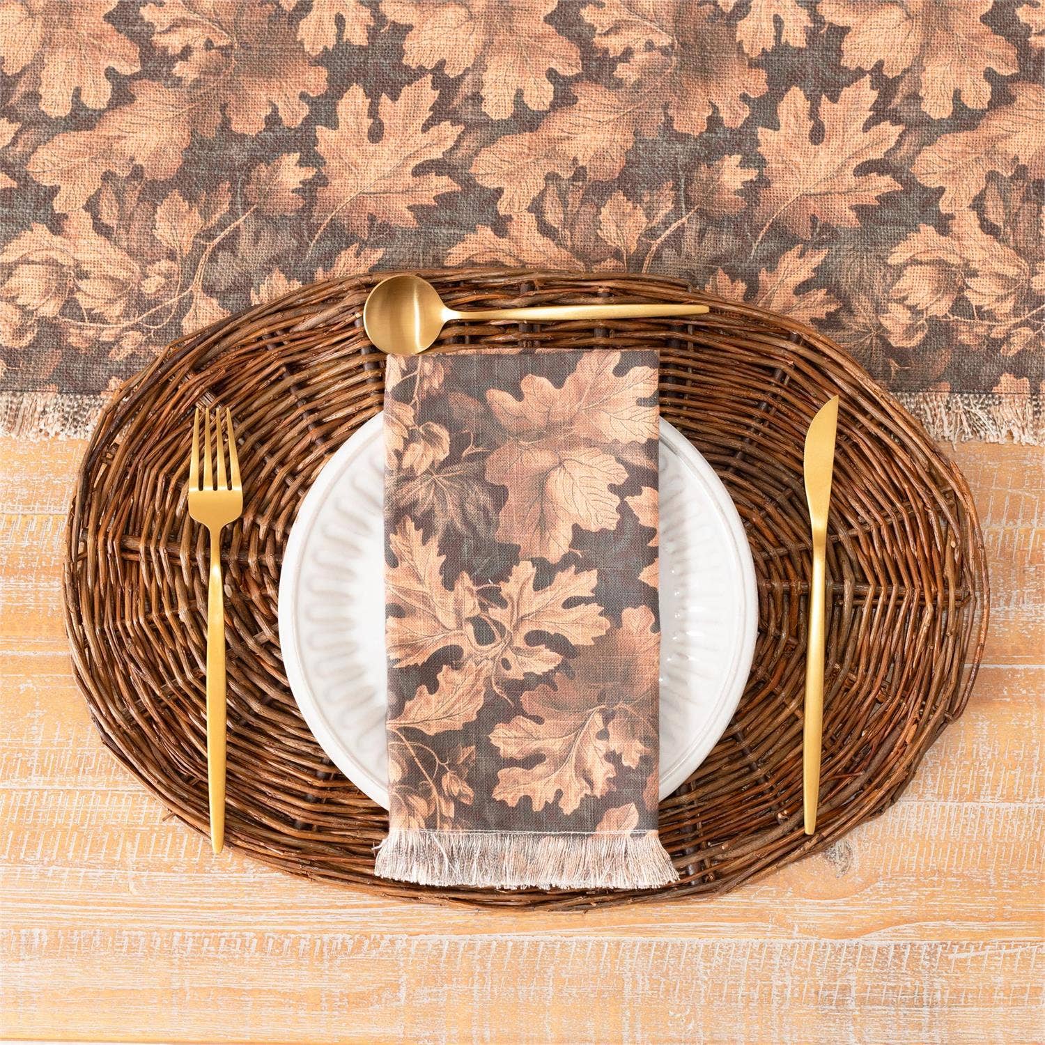 Napkins, Fall Leaf & Pumpkin (Set of 4)