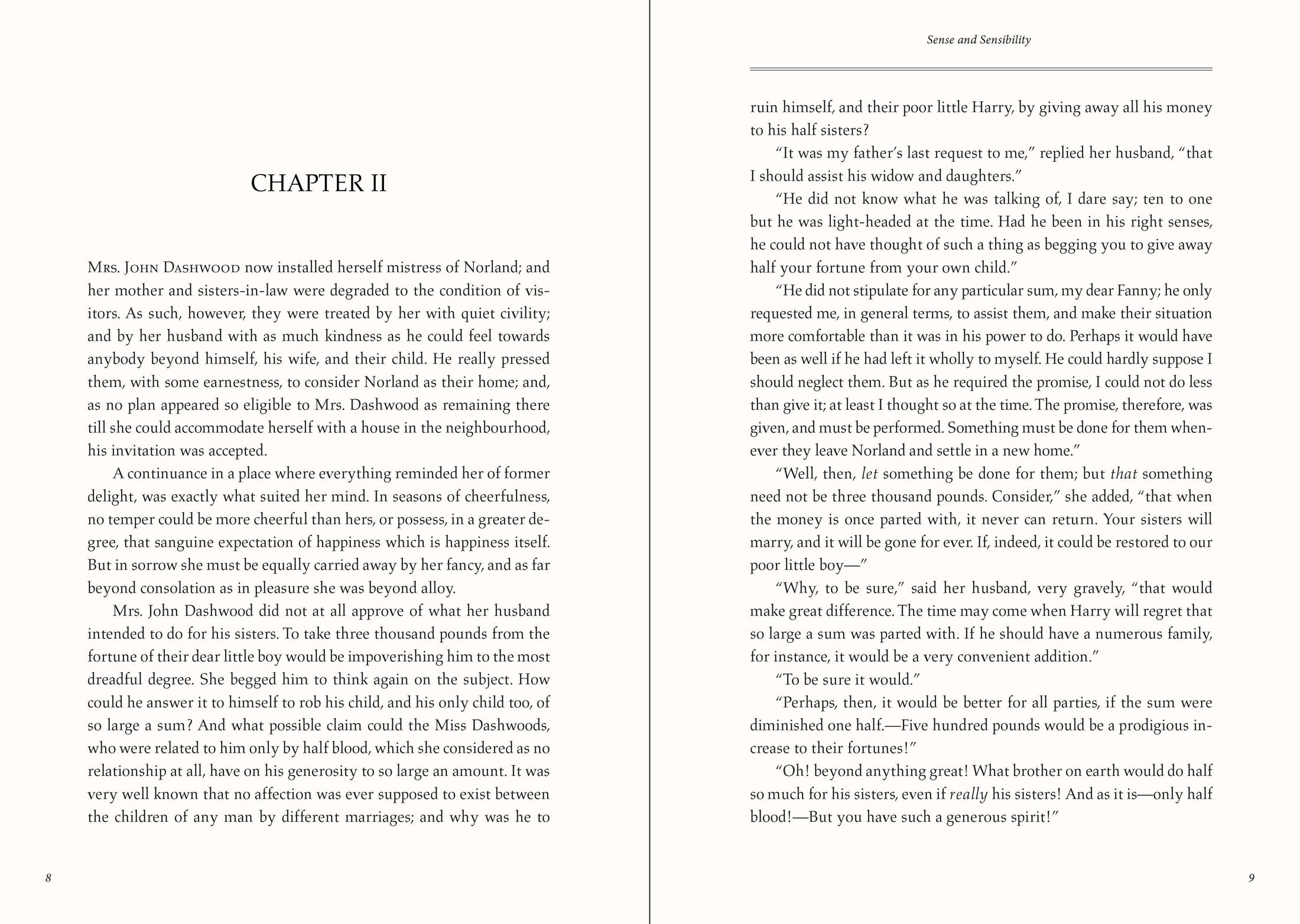 Keepsake Book, Sense and Sensibility
