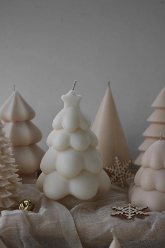 Candle, Christmas Tree with Star