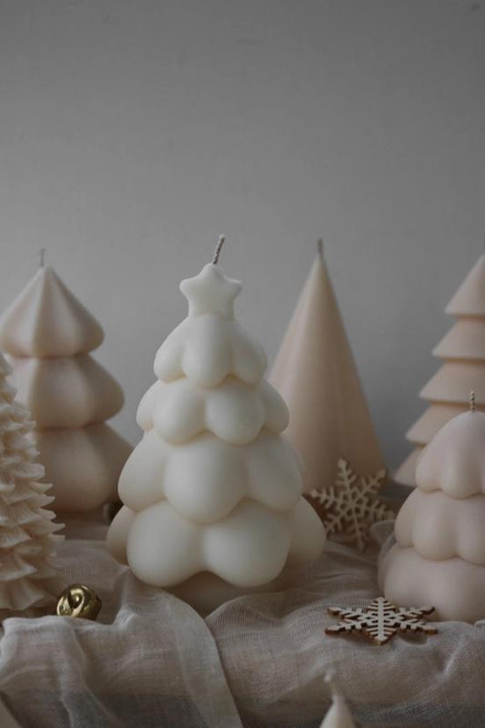Candle, Christmas Tree with Star
