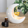 Load image into Gallery viewer, Oil Burner, White Crescent Moon
