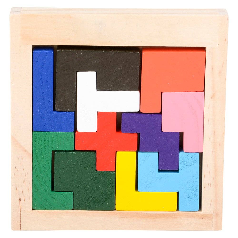 Puzzle, 4" Wooden Tangram
