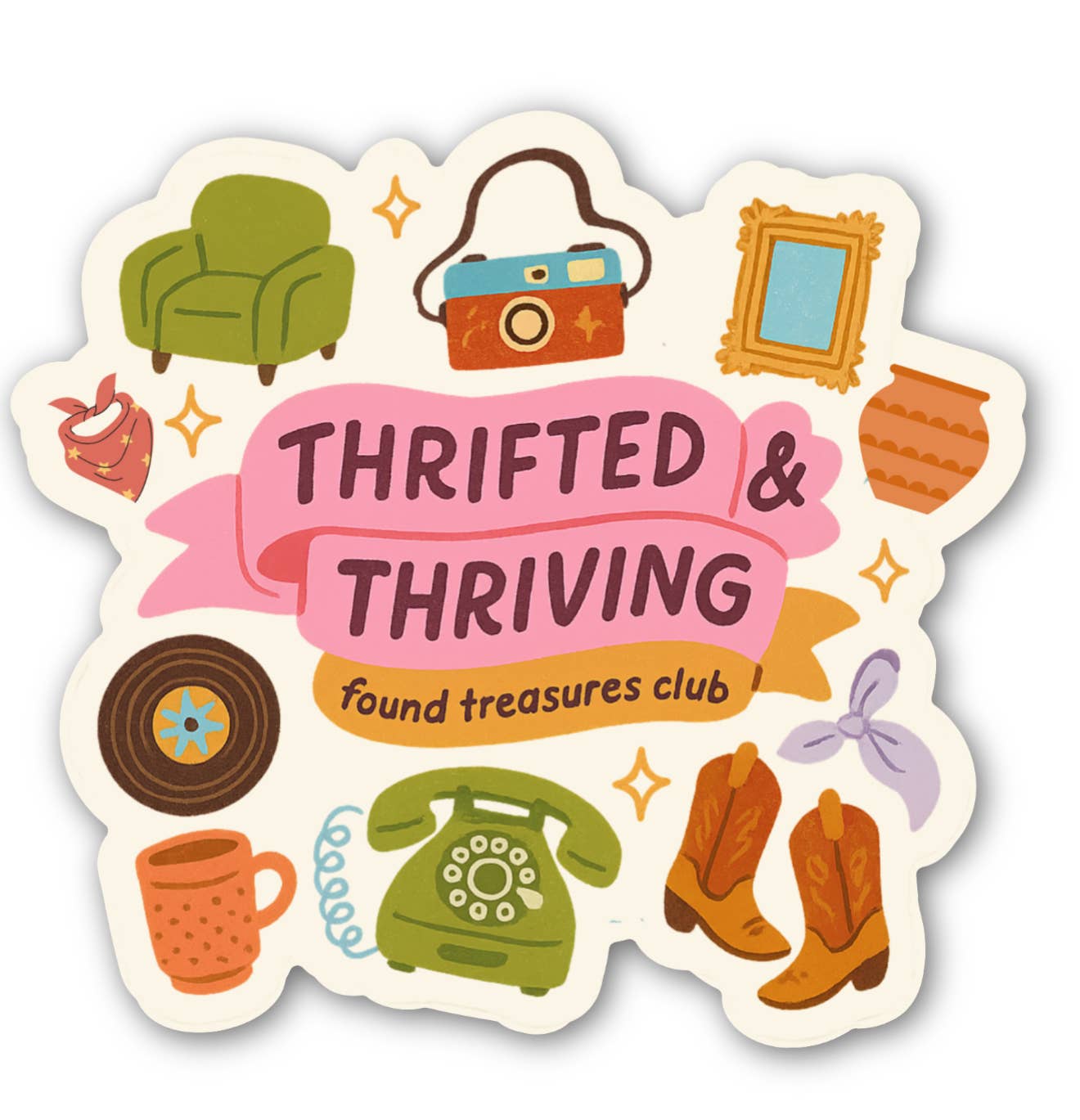 Sticker, Thrifted & Thriving