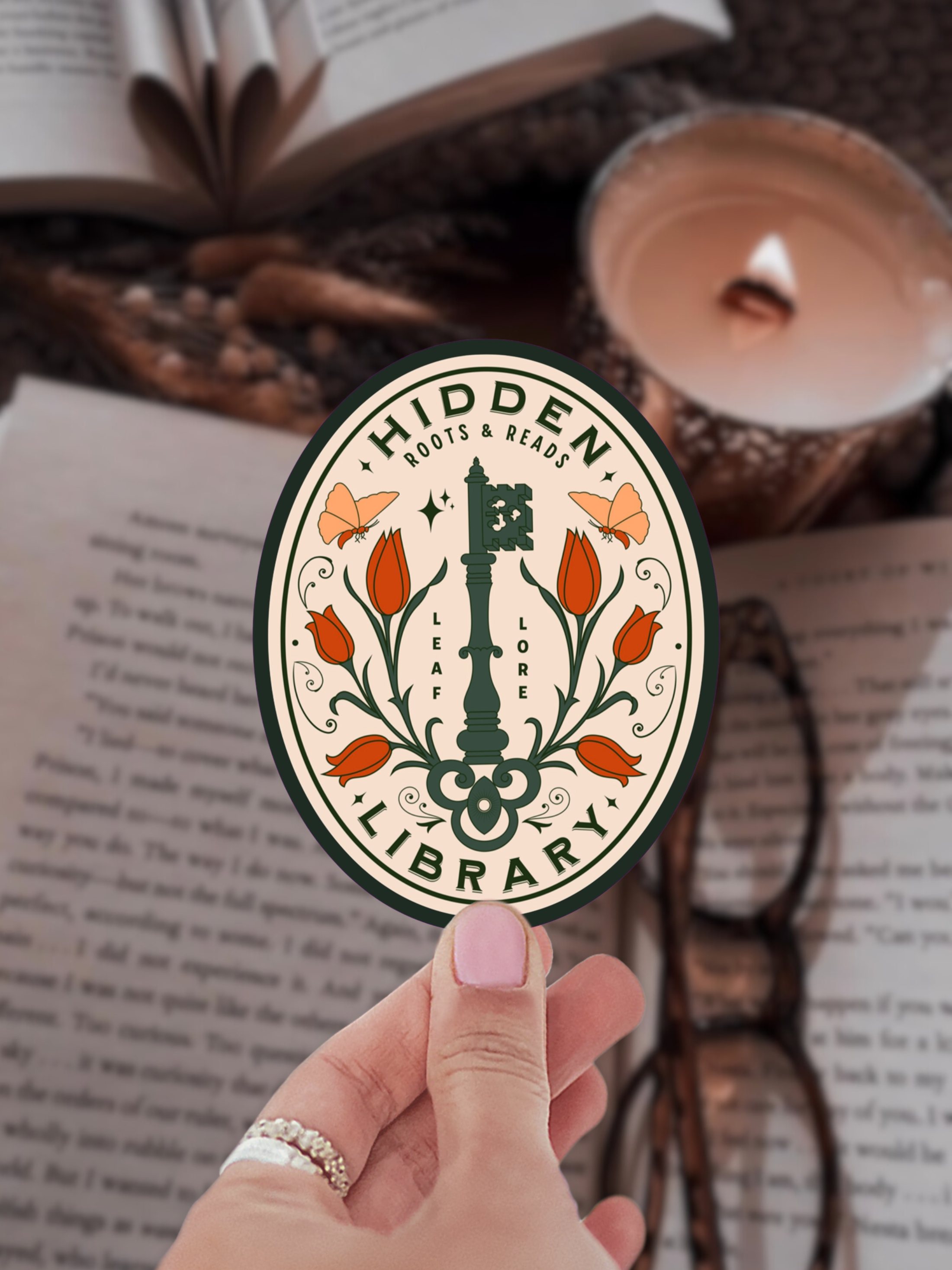 Sticker, Hidden Library