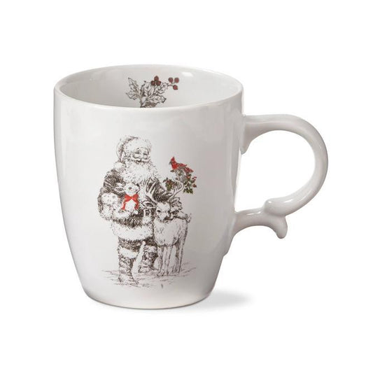Farmhouse Santa & Reindeer Mug - Multi
