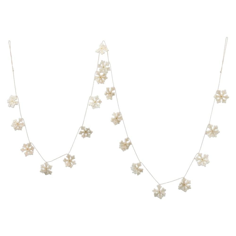 Garland, Wool Felt Snowflake