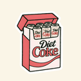 Load image into Gallery viewer, Sticker, Diet Coke Fridge Pack
