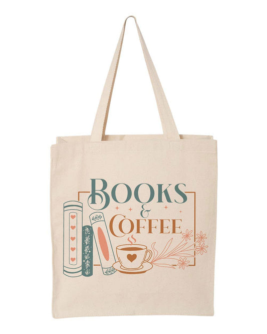 Tote Bag, Coffee and Books