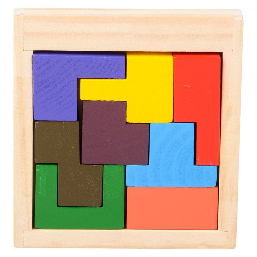 Puzzle, 4" Wooden Tangram