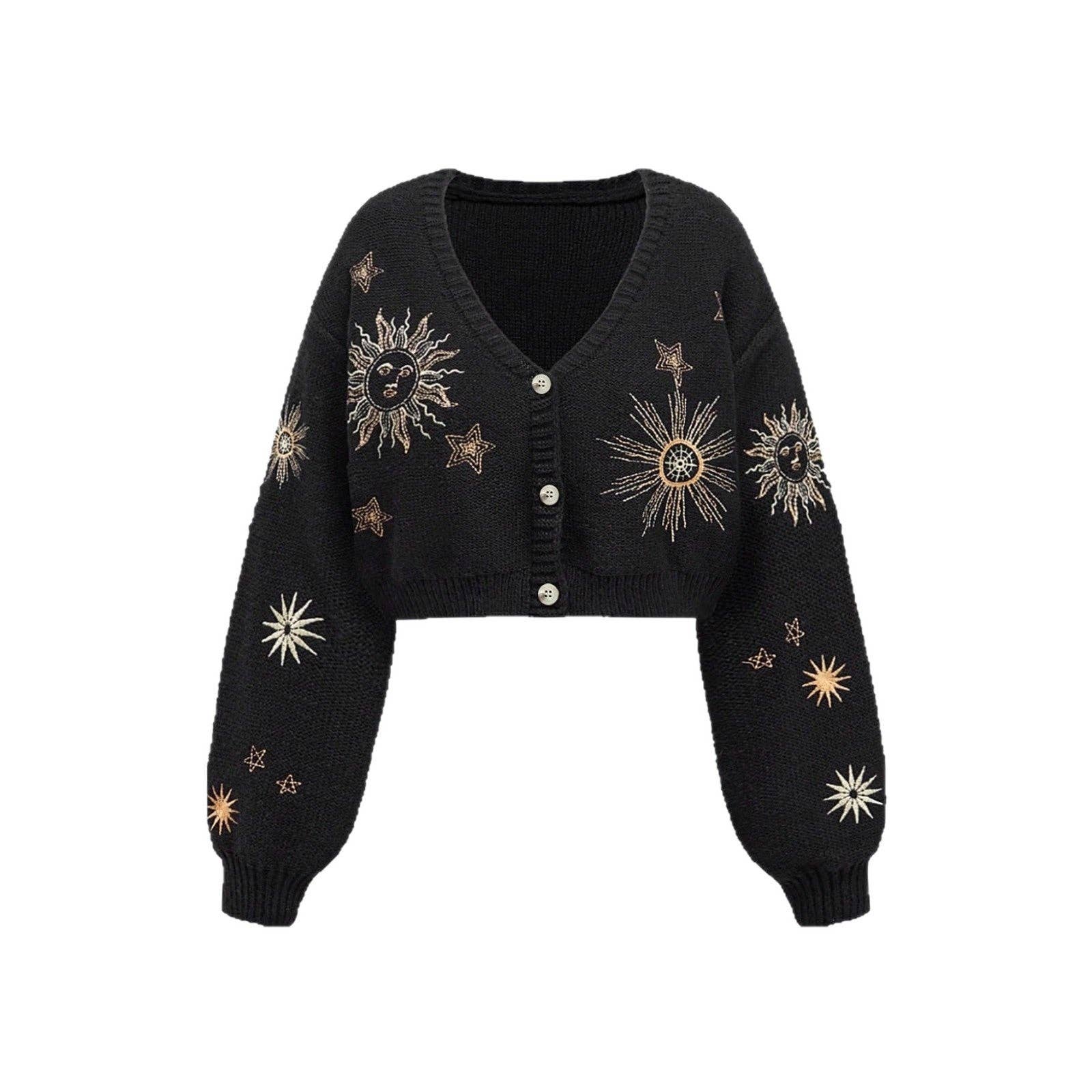 Cardigan, Sunflower V Neck