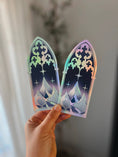 Load image into Gallery viewer, Holographic Gothic Arch Mountain Bookmark Bookish Romantasy
