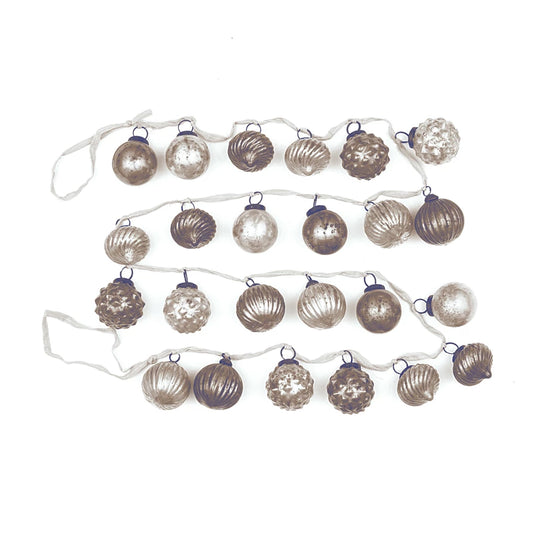 72" Embossed Mercury Glass Ornament Garland