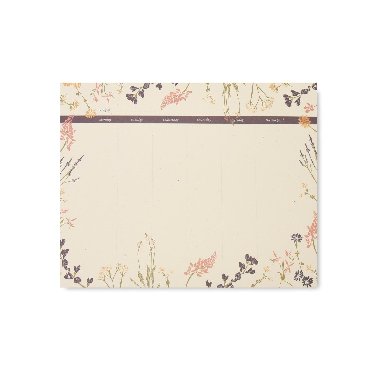 Desk Pad, Wildflower Weekly