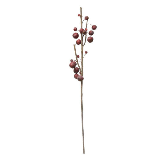 Faux Berry Stem, Cranberry