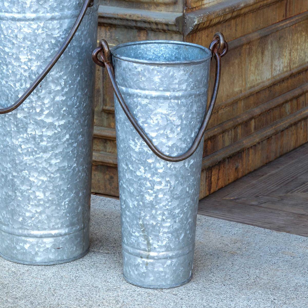 Tall Metal Display Bucket with Handle – Honey Locust Farms