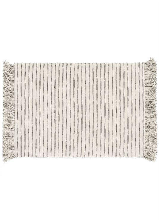 Placemat, Cotton Stripe w/Fringe