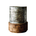 Load image into Gallery viewer, Metal Hurricane w/ Mango Wood Base
