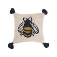 Load image into Gallery viewer, Pillow, Cotton Punch Hook w/Bee & Tassels
