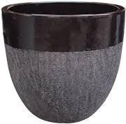 Two Tone Egg Pot-Black