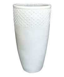 Tall Taper Pantheon planter White
