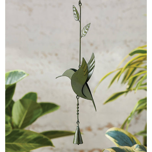 Hummingbird Wind Chime - Moss Green