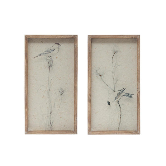 Framed Shadow Box, Bird Image