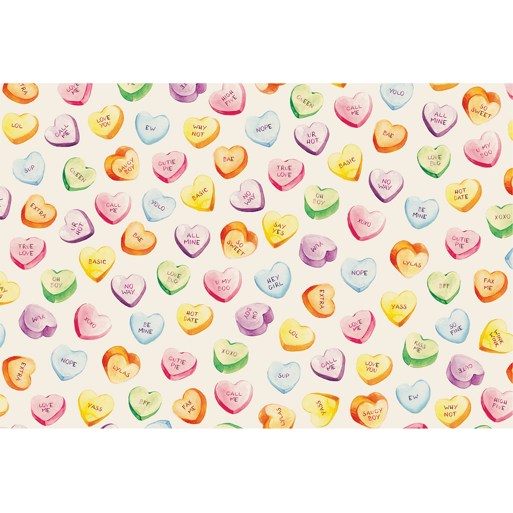 Placemat, Conversation Hearts